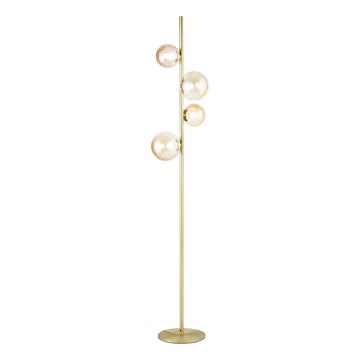 Ideal Lux - Staande LED Lamp PERLAGE 4xG9/3W/230V goud/gerookt