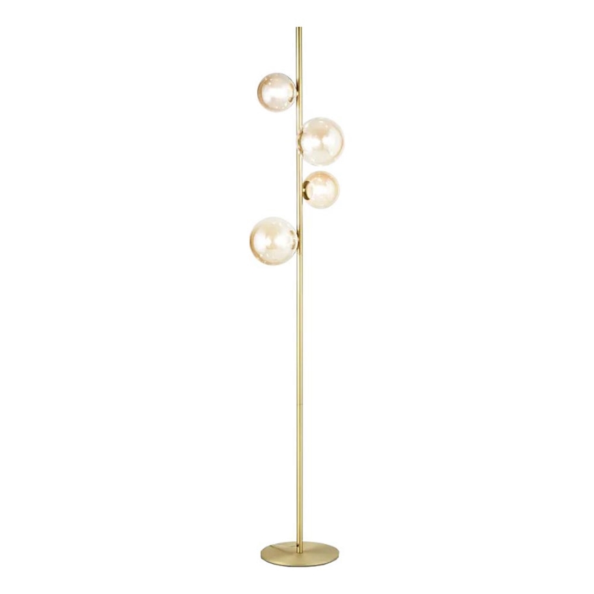 Ideal Lux - Staande LED Lamp PERLAGE 4xG9/3W/230V goud/gerookt