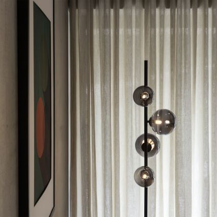 Ideal Lux - Staande LED Lamp PERLAGE 4xG9/3W/230V zwart/gerookt