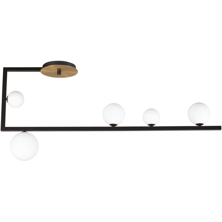 Ideal Lux - Suspension-barre LED BIRDS 5xG9/3W/230V noir/doré