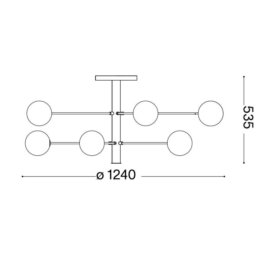 Ideal Lux - Suspension-barre LED COSMOPOLITAN 10xG9/3W/230V d. 124 cm noir