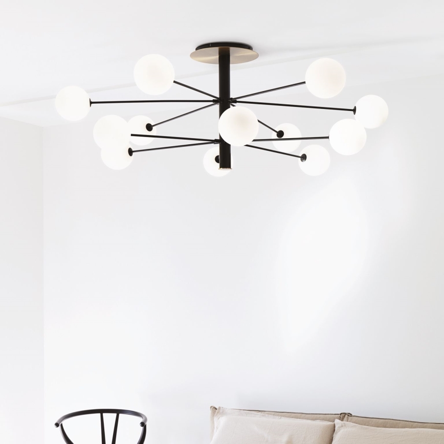 Ideal Lux - Suspension-barre LED COSMOPOLITAN 12xG9/3W/230V d. 145 cm noir