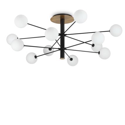 Ideal Lux - Suspension-barre LED COSMOPOLITAN 12xG9/3W/230V d. 145 cm noir