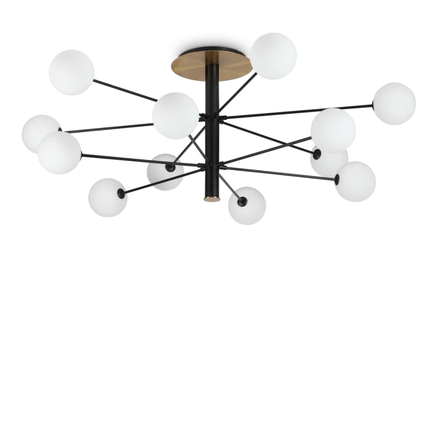 Ideal Lux - Suspension-barre LED COSMOPOLITAN 12xG9/3W/230V d. 145 cm noir