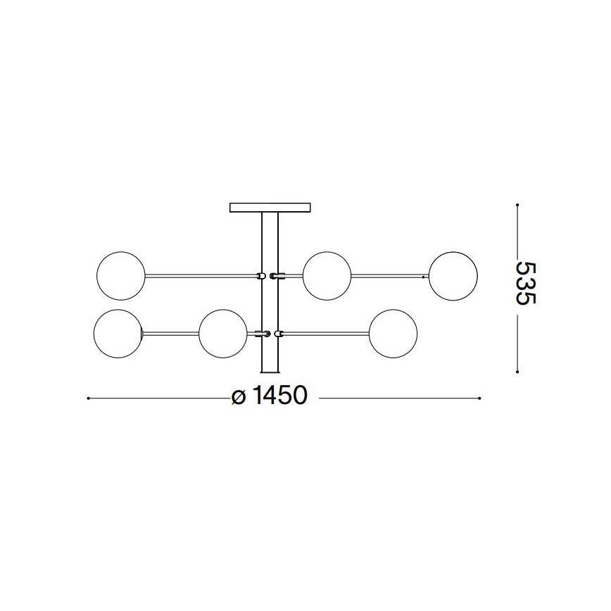 Ideal Lux - Suspension-barre LED COSMOPOLITAN 12xG9/3W/230V d. 145 cm noir