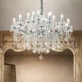 Ideal Lux - Suspension chaîne en cristal FLORIAN 18xE14/40W/230V d. 86 cm transparent
