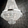 Ideal Lux - Suspension chaîne en cristal LED CAESAR 12xG9/3W/230V d. 55 cm chrome brillant
