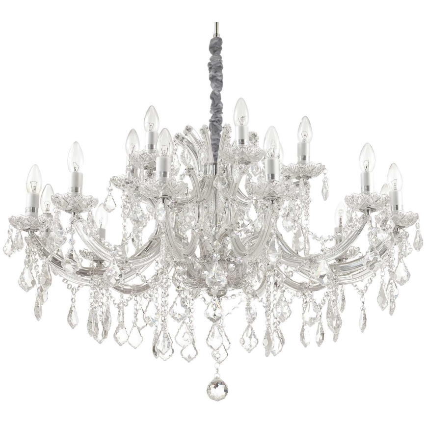 Ideal Lux - Suspension chaîne en cristal NAPOLEON 18xE14/40W/230V d. 96 cm chrome brillant