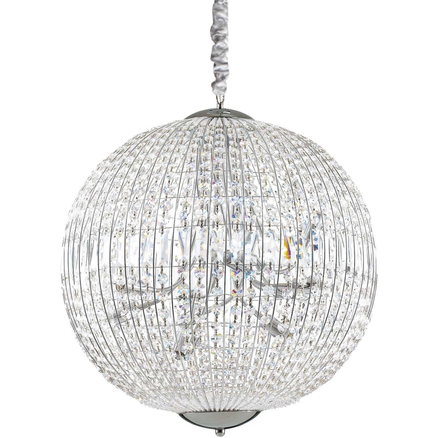 Ideal Lux - Suspension chaîne LED en cristal LUXOR 12xG9/3W/230V d. 60 cm transparent