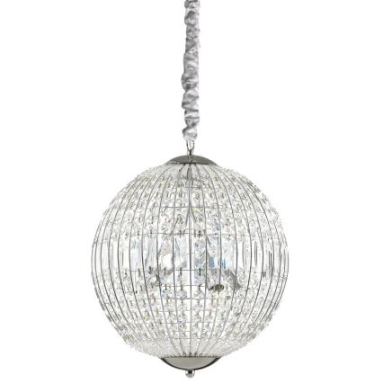 Ideal Lux - Suspension chaîne LED en cristal LUXOR 6xG9/3W/230V d. 40 cm transparent