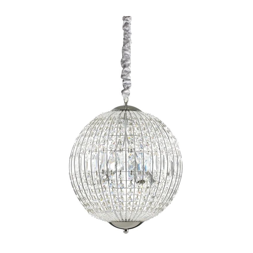 Ideal Lux - Suspension chaîne LED en cristal LUXOR 6xG9/3W/230V d. 40 cm transparent