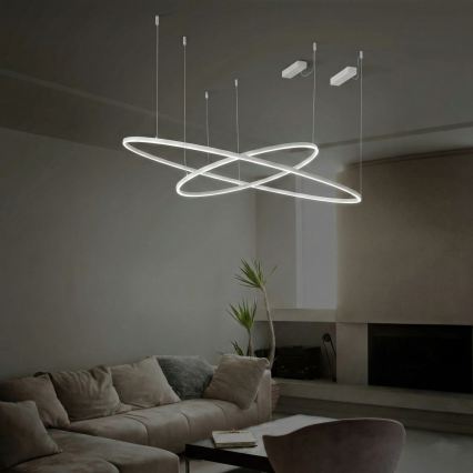 Ideal Lux - Suspension filaire à intensité variable ORACLE SLIM LED/83W/230V 4000K d. 150 cm CRI 90 blanc
