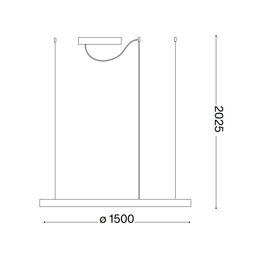Ideal Lux - Suspension filaire à intensité variable ORACLE SLIM LED/83W/230V 4000K d. 150 cm CRI 90 blanc