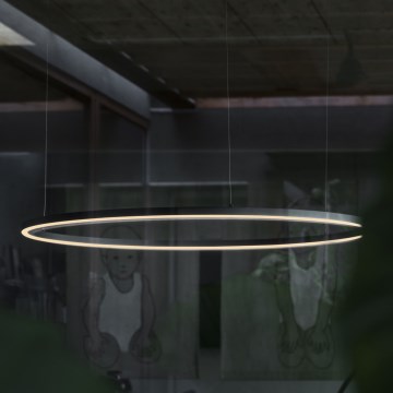 Ideal Lux - Suspension filaire à intensité variable ORACLE SLIM LED/43W/230V 3000K d. 90 cm noir