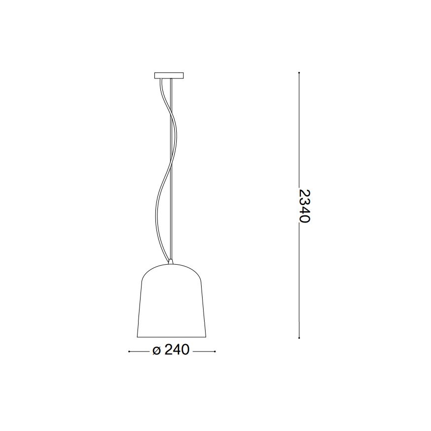 Ideal Lux - Suspension filaire BISTRO 1xE27/60W/230V d. 24 cm fumé