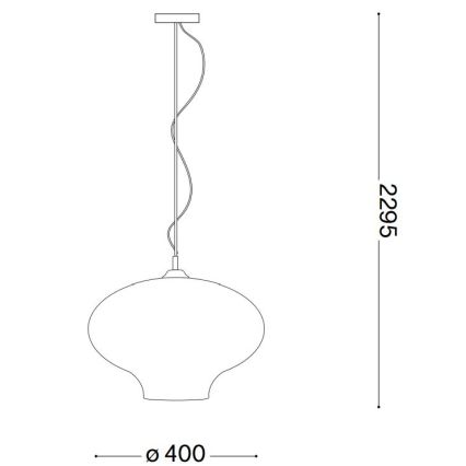 Ideal Lux - Suspension filaire BISTRO 1xE27/60W/230V d. 40 cm fumé