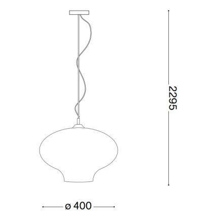 Ideal Lux - Suspension filaire BISTRO 1xE27/60W/230V d. 40 cm transparent