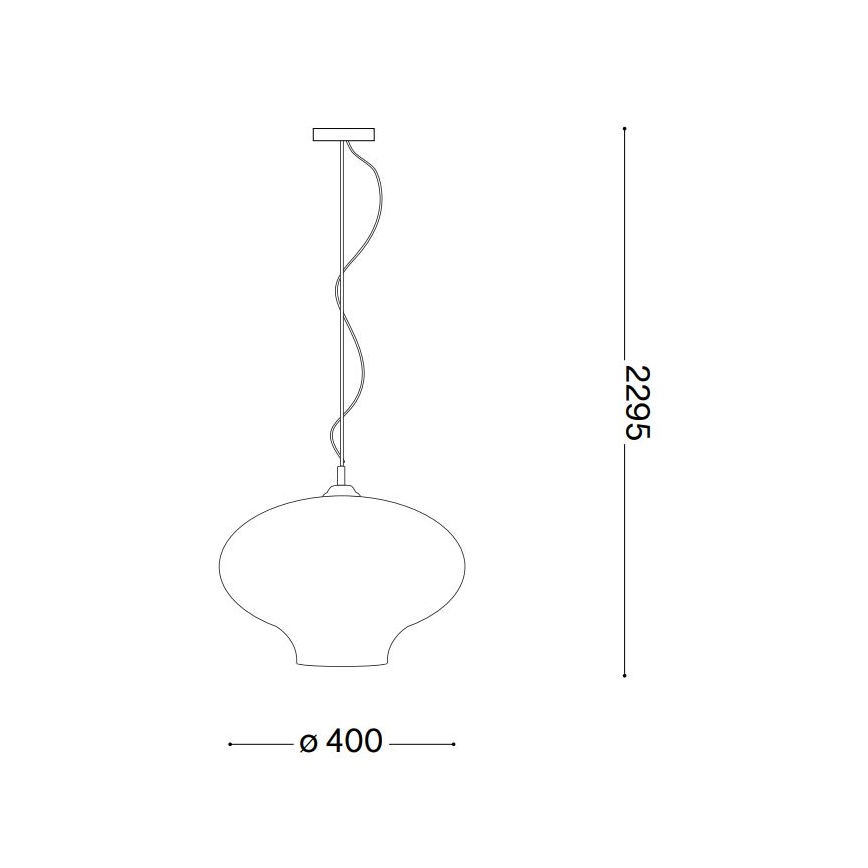 Ideal Lux - Suspension filaire BISTRO 1xE27/60W/230V d. 40 cm transparent