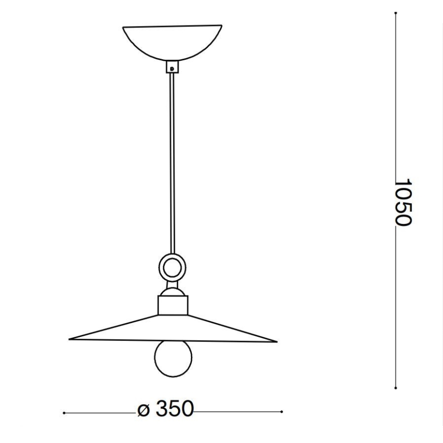 Ideal Lux - Suspension filaire CANTINA 1xE27/42W/230V d. 35 cm bronze
