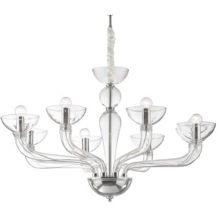 Ideal Lux – Suspension filaire CASANOVA 8×E14/40W/230V