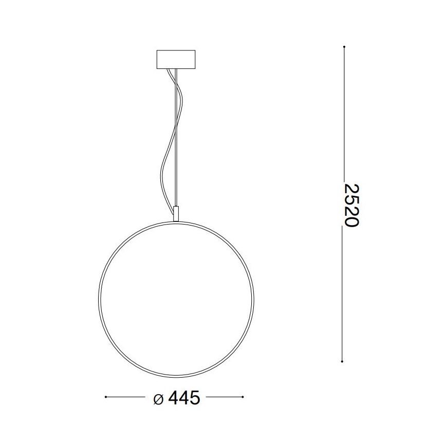 Ideal Lux - Suspension filaire CIRCUS LED/29W/230V d. 44 cm CRI 90 noir