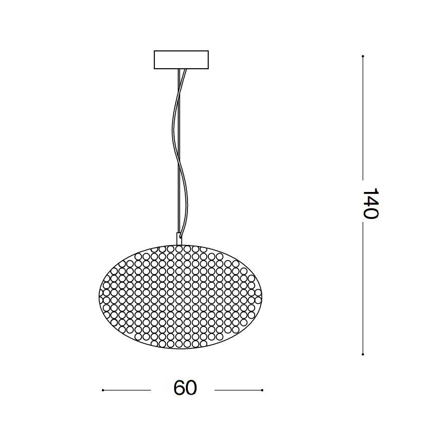 Ideal Lux - Suspension filaire en cristal ORION 12xE14/40W/230V d. 60 cm argent
