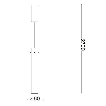 Ideal Lux - Suspension filaire FLAM LED/10W/230V d. 6 cm CRI 90 fumé