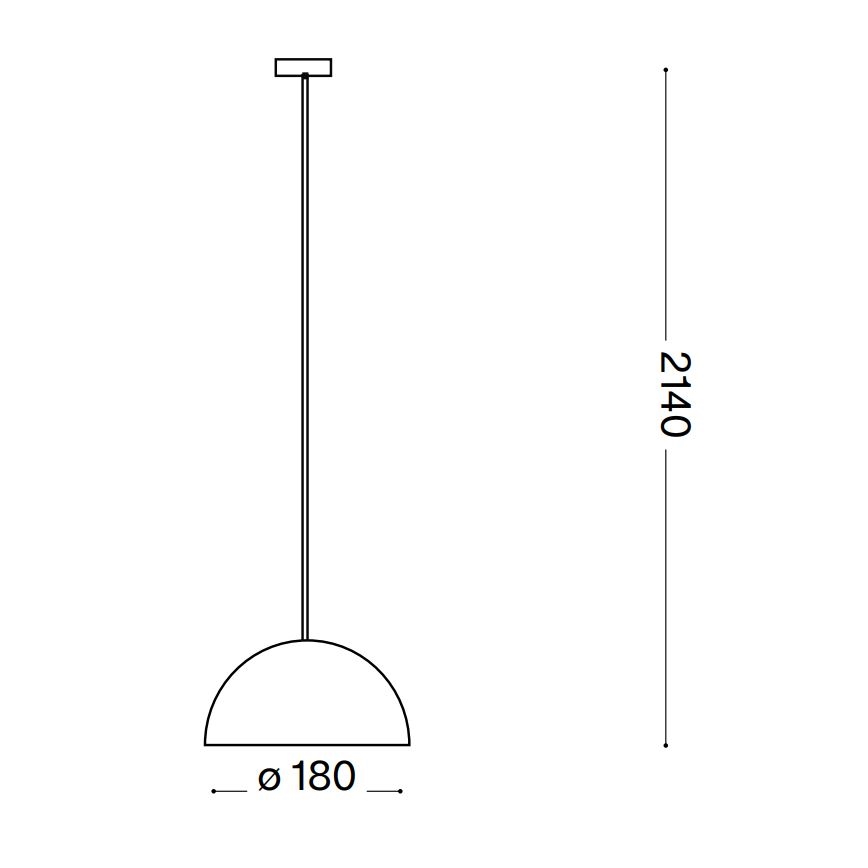 Ideal Lux - Suspension filaire FOLK 1xE27/60W/230V d. 18 cm marron