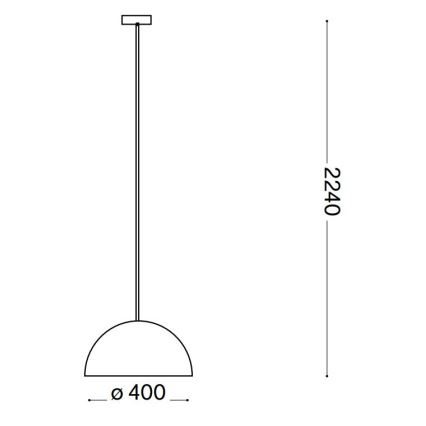 Ideal Lux - Suspension filaire FOLK 1xE27/60W/230V d. 40 cm marron