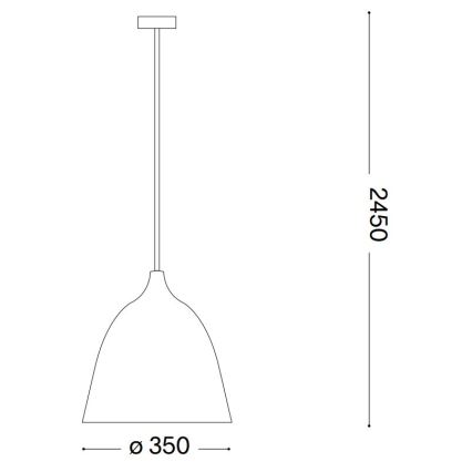 Ideal Lux - Suspension filaire HAUNT 1xE27/60W/230V d. 35 cm beige