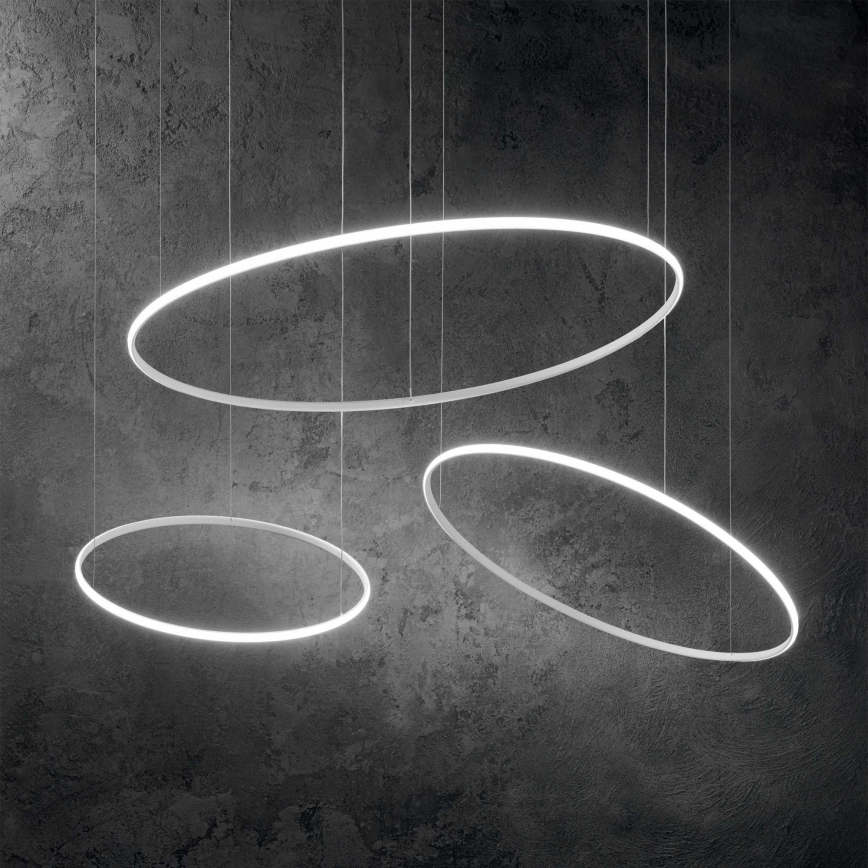 Ideal Lux - Suspension filaire HULAHOOP LED/46W/230V 3000K d. 100 cm CRI 90 blanc