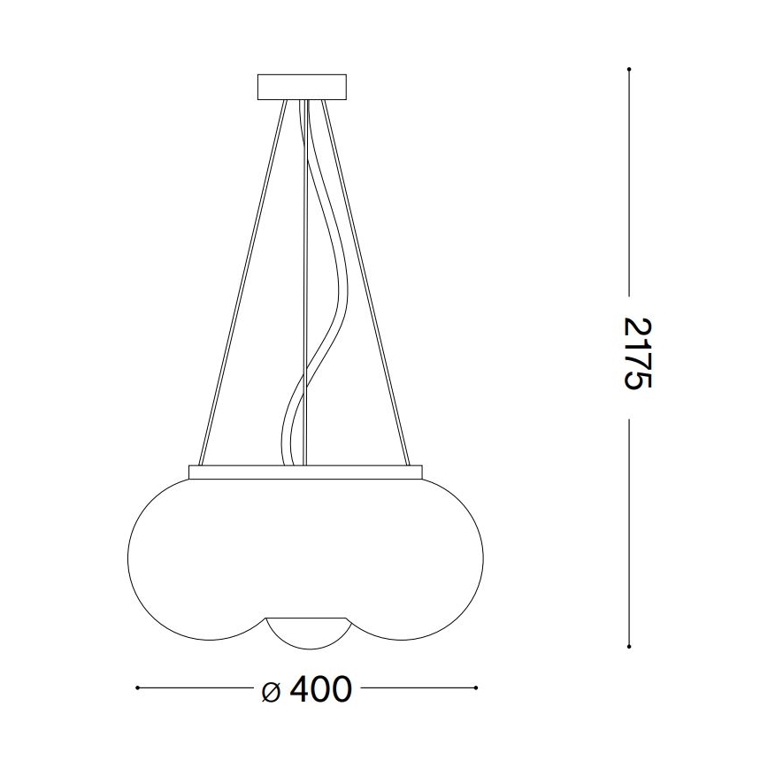 Ideal Lux - Suspension filaire LED ARIZONA 3xGX53/9W/230V d. 40 cm blanc