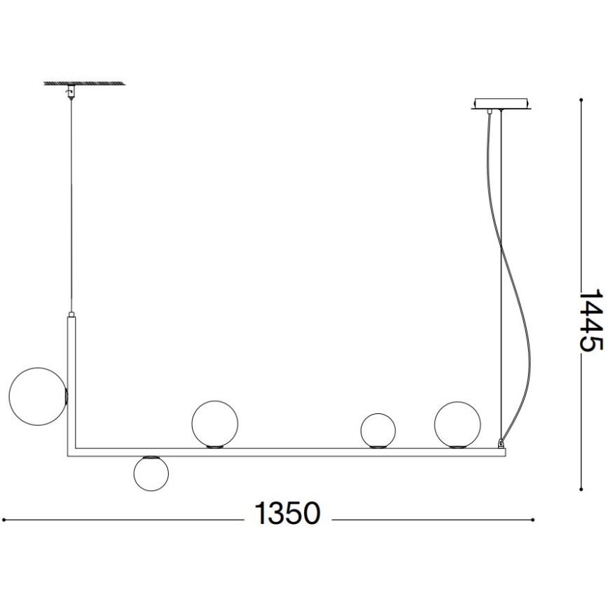 Ideal Lux - Suspension filaire LED BIRDS 5xG9/3W/230V noir/doré