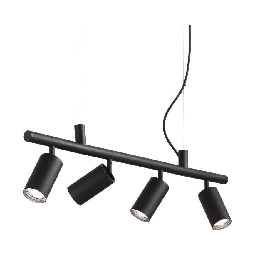Ideal Lux - Suspension filaire LED DYNAMITE 4xGU10/7W/230V CRI 90 noir