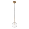 Ideal Lux - Suspension filaire LED EQUINOXE 1xG4/2W/230V d. 15 cm laiton/transparent