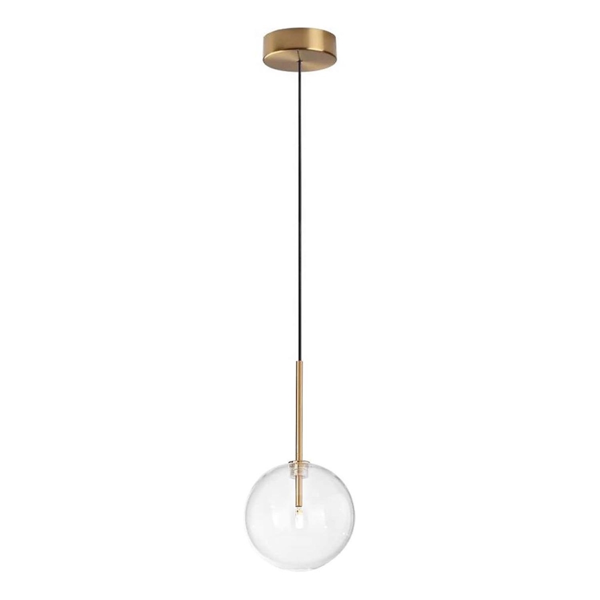 Ideal Lux - Suspension filaire LED EQUINOXE 1xG4/2W/230V d. 15 cm laiton/transparent