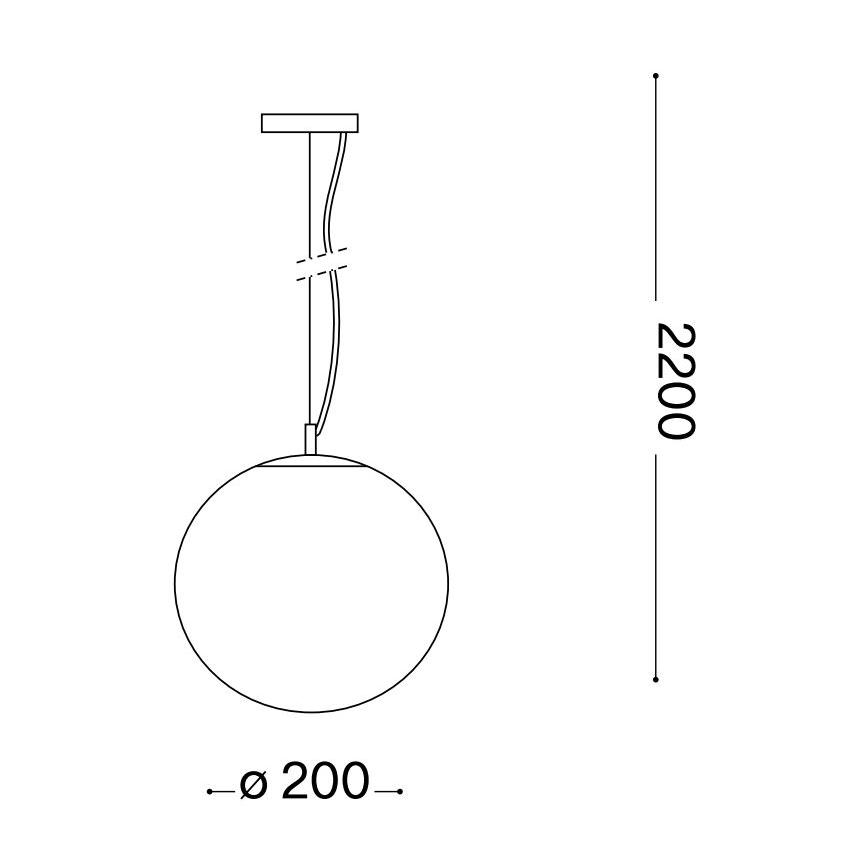 Ideal Lux - Suspension filaire MAPA 1xE27/42W/230V d. 20 cm transparent