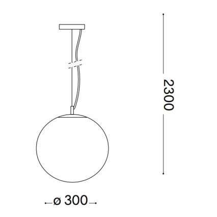 Ideal Lux - Suspension filaire MAPA 1xE27/42W/230V d. 30 cm transparent