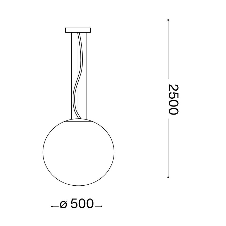 Ideal Lux - Suspension filaire MAPA 1xE27/42W/230V d. 50 cm doré/fumé
