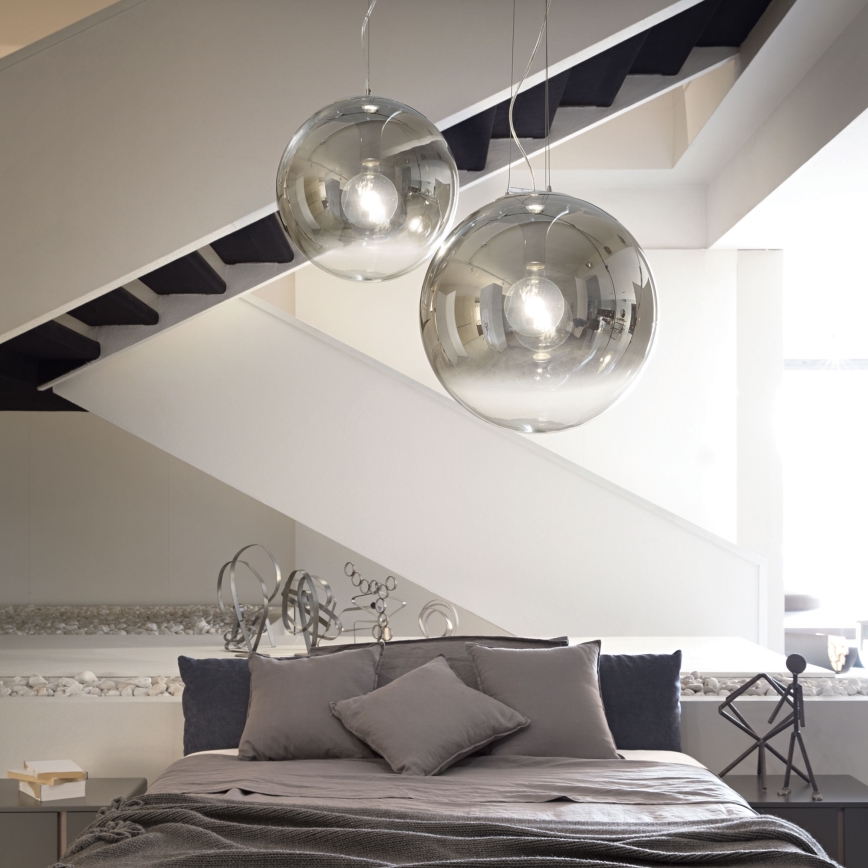 Ideal Lux - Suspension filaire MAPA 1xE27/42W/230V d. 50 cm gris/fumé