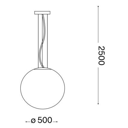 Ideal Lux - Suspension filaire MAPA 1xE27/42W/230V d. 50 cm gris/fumé