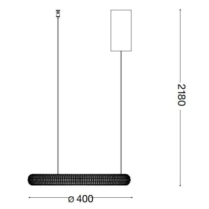 Ideal Lux - Suspension filaire MIRACLE LED/25W/230V d. 40 cm CRI 90 chrome mat