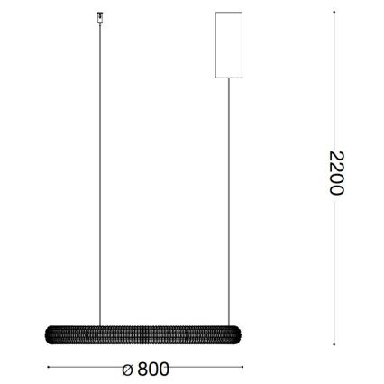 Ideal Lux - Suspension filaire MIRACLE LED/45W/230V d. 80 cm CRI 90 chrome mat