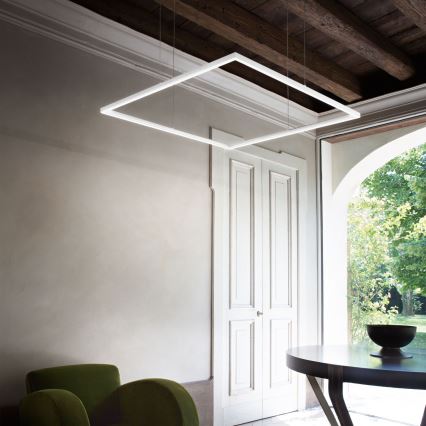 Ideal Lux - Suspension filaire ORACLE SLIM LED/53W/230V 3000K 90x90 cm blanc
