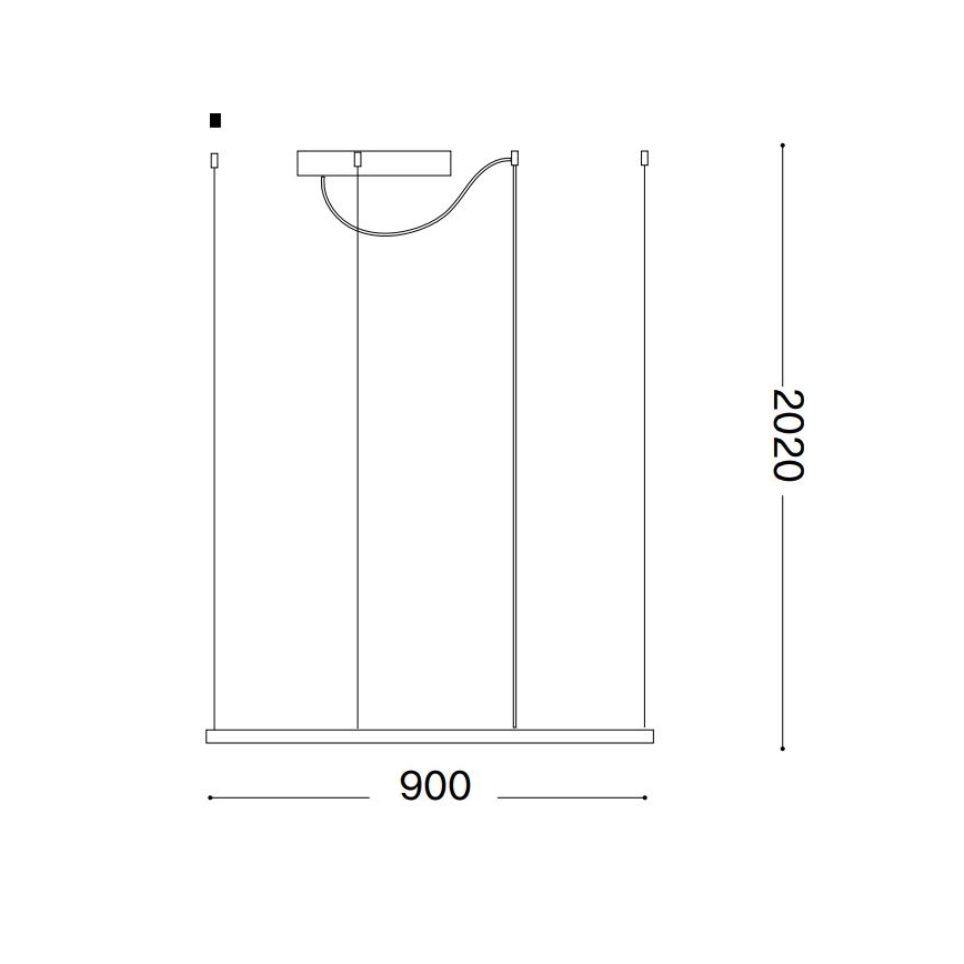 Ideal Lux - Suspension filaire ORACLE SLIM LED/53W/230V 3000K 90x90 cm blanc