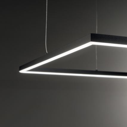 Ideal Lux - Suspension filaire ORACLE SLIM LED/53W/230V 3000K 90x90 cm noir