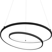 Ideal Lux - Suspension filaire OZ LED/48W/230V d. 60 cm noir