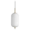 Ideal Lux - Suspension filaire UMILE LED/20W/230V d. 22 cm CRI 90 laiton/blanc