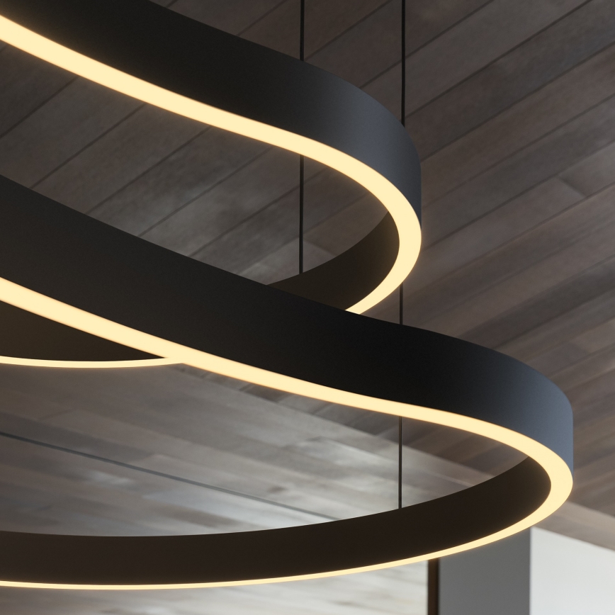 Ideal Lux - Suspension filaire WAVES LED/45W/230V CRI 90 noir