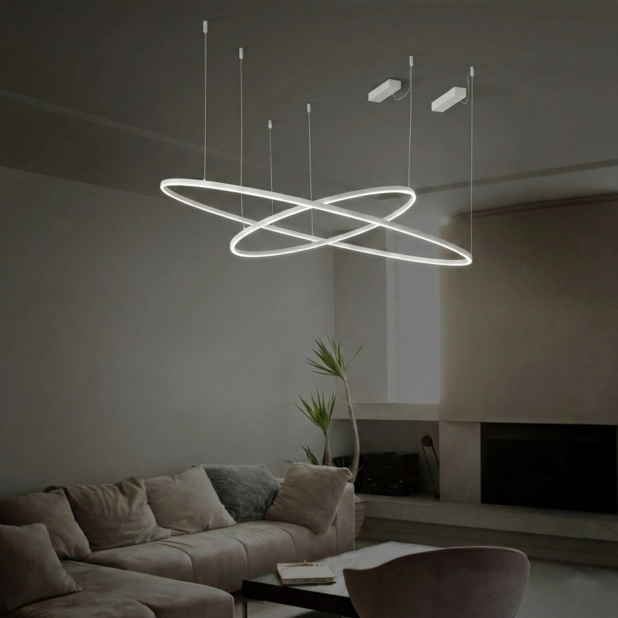 Ideal Lux - suspension sur câble LED ORACLE SLIM LED/29W/230V 3000K IRC 90 Ø 50 cm blanc